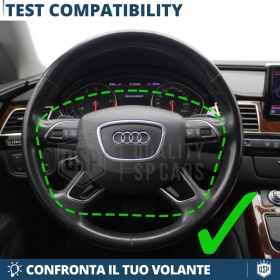 VOLANTE Deportivo para AUDI (09-18), Ergonómico Plano en Carbono y Piel | Reemplazo Perfecto