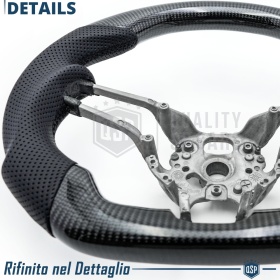 VOLANTE Deportivo para PORSCHE (13-21), Ergonómico Plano en Carbono y Piel | Reemplazo Perfecto