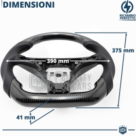 Sport STEERING WHEEL for TESLA (12-20), Ergonomic D Shape in Carbon and Leather | Perfect Replacement