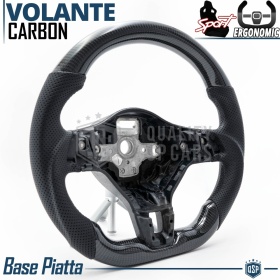 Sport STEERING WHEEL for VW (08-16), Ergonomic D Shape in Carbon and Leather | Perfect Replacement