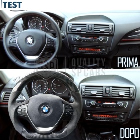 VOLANTE Deportivo para BMW (12-21), Ergonómico Plano en Carbono y Piel | Reemplazo Perfecto