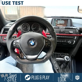 VOLANTE Deportivo para BMW (12-21), Ergonómico Plano en Carbono y Piel | Reemplazo Perfecto