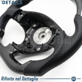 Sport STEERING WHEEL for MASERATI (03-19), Ergonomic D Shape in Carbon and Leather | Perfect Replacement