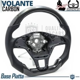 Sport STEERING WHEEL for VW (from 2012), Ergonomic D Shape in Carbon and Leather | Perfect Replacement