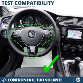 Sport STEERING WHEEL for VW (from 2012), Ergonomic D Shape in Carbon and Leather | Perfect Replacement