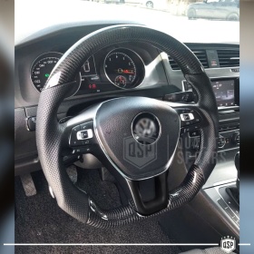 Sport STEERING WHEEL for VW (from 2012), Ergonomic D Shape in Carbon and Leather | Perfect Replacement