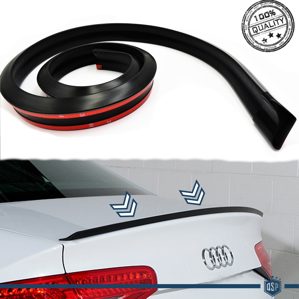 SPOILER Alerón trasero Adhesivo Para AUDI TT-R8, LABIO Maletero / Techo en EPDM NEGRO flexible SPOILER Alerón trasero Adhesivo Para AUDI TT-R8, LABIO Maletero / Techo en EPDM NEGRO flexible