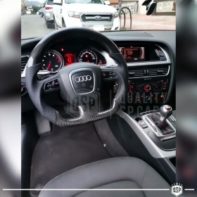 VOLANTE Deportivo para AUDI (03-16), Ergonómico Plano en Carbono y Piel | Reemplazo Perfecto