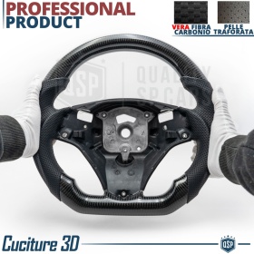 VOLANTE Deportivo para BMW Serie 1 E88 E82, Plano en Carbono y Piel | Reemplazo Ergonómico