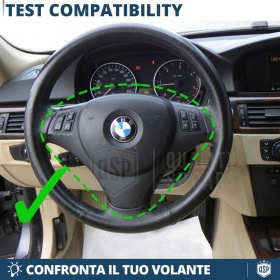 VOLANTE Deportivo para BMW Serie 3 E90 E91, Plano en Carbono y Piel | Reemplazo Ergonómico