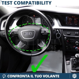 VOLANTE Deportivo para Audi A4 B8 11-15, Plano en Carbono y Piel | Reemplazo Ergonómico