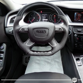 VOLANTE Deportivo para Audi A4 B8 11-15, Plano en Carbono y Piel | Reemplazo Ergonómico
