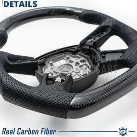 VOLANTE Deportivo para Audi A4 B8 11-15, Plano en Carbono y Piel | Reemplazo Ergonómico