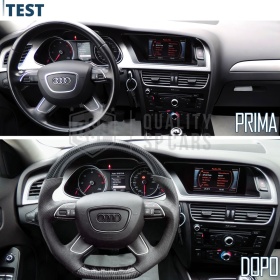 VOLANTE Deportivo para Audi A4 B8 11-15, Plano en Carbono y Piel | Reemplazo Ergonómico