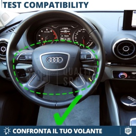 VOLANTE Deportivo para Audi A3 8V 12-16, Plano en Carbono y Piel | Reemplazo Ergonómico