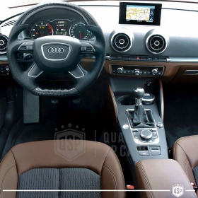 VOLANTE Deportivo para Audi A3 8V 12-16, Plano en Carbono y Piel | Reemplazo Ergonómico