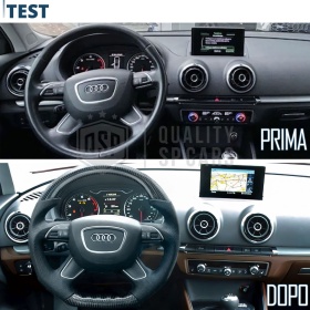 VOLANTE Deportivo para Audi A3 8V 12-16, Plano en Carbono y Piel | Reemplazo Ergonómico