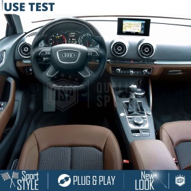 VOLANTE Deportivo para Audi A3 8V 12-16, Plano en Carbono y Piel | Reemplazo Ergonómico