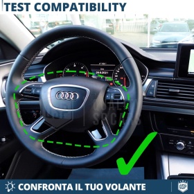 VOLANTE Deportivo para Audi A7 C7, Plano en Carbono y Piel | Reemplazo Ergonómico