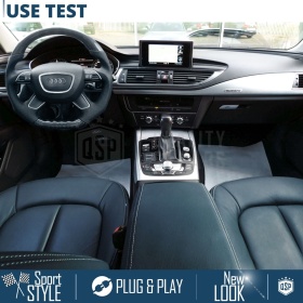 VOLANTE Deportivo para Audi A7 C7, Plano en Carbono y Piel | Reemplazo Ergonómico