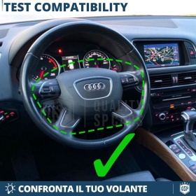 VOLANTE Deportivo para Audi Q5 8R 12-16 Plano en Carbono y Piel | Reemplazo Ergonómico