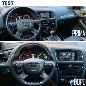 VOLANTE Deportivo para Audi Q5 8R 12-16 Plano en Carbono y Piel | Reemplazo Ergonómico