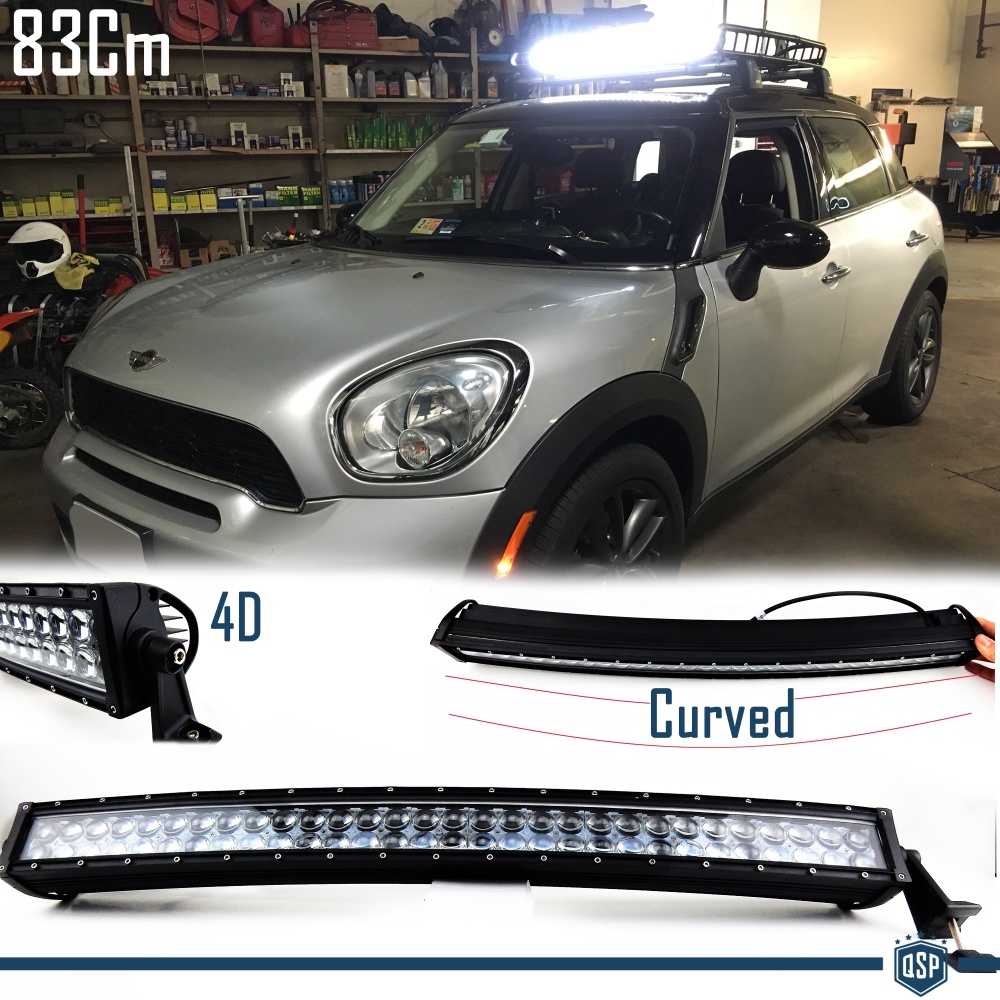 Barra Led Curva 6000K per MINI Off-Road 83 CM Regolabile Illuminazione Spot Barra Led Curva 6000K per MINI Off-Road 83 CM Regolabile Illuminazione Spot