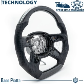VOLANTE Deportivo para Audi Q5 8R 12-16 Plano en Carbono y Piel | Reemplazo Ergonómico