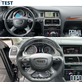 VOLANTE Deportivo para Audi Q7 4L 10-15, Plano en Carbono y Piel | Reemplazo Ergonómico