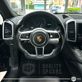 VOLANTE Sportivo Per Porsche Cayenne 2 14-17, Base Piatta Carbonio e Pelle | Ricambio Ergonomico