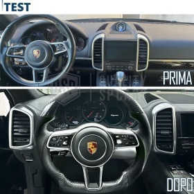 VOLANTE Sportivo Per Porsche Cayenne 2 14-17, Base Piatta Carbonio e Pelle | Ricambio Ergonomico