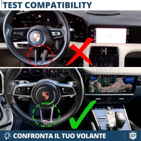 VOLANTE Deportivo para Porsche Cayenne 3 (17-21), Plano en Carbono y Piel | Reemplazo Ergonómico