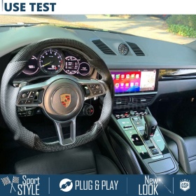 VOLANTE Deportivo para Porsche Cayenne 3 (17-21), Plano en Carbono y Piel | Reemplazo Ergonómico