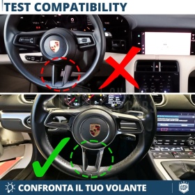 VOLANTE Deportivo para Porsche Cayman-982, Plano en Carbono y Piel | Reemplazo Ergonómico