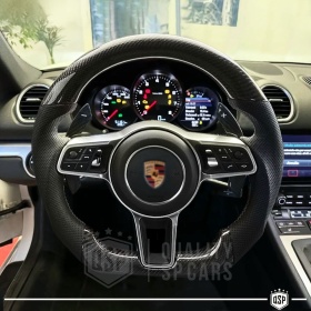 VOLANTE Deportivo para Porsche Cayman-982, Plano en Carbono y Piel | Reemplazo Ergonómico