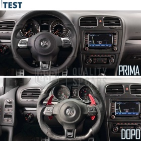 VOLANTE Sportivo Per VW Golf 6, Base Piatta, in Carbonio e Pelle | Ricambio Ergonomico Perfetto
