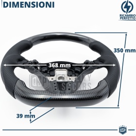 VOLANTE Sportivo Per VW Golf 6, Base Piatta, in Carbonio e Pelle | Ricambio Ergonomico Perfetto