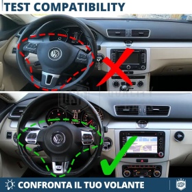 VOLANTE Deportivo para VW Passat CC, Plano en Carbono y Piel | Reemplazo Ergonómico