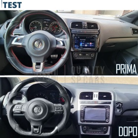 VOLANTE Deportivo para VW Polo 6R, Plano en Carbono y Piel | Reemplazo Ergonómico