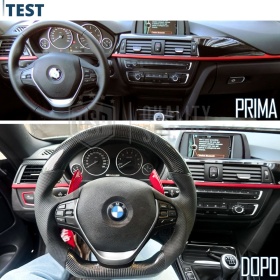 VOLANTE Deportivo para BMW Serie 3 F30 F31 Plano en Carbono y Piel | Reemplazo Ergonómico