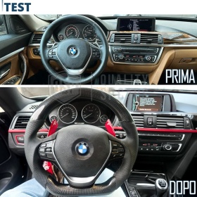 VOLANTE Deportivo para BMW Serie 3 GT F34 Plano en Carbono y Piel | Reemplazo Ergonómico