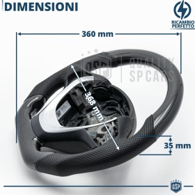 VOLANTE Deportivo para BMW Serie 3 GT F34 Plano en Carbono y Piel | Reemplazo Ergonómico