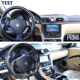 VOLANTE Deportivo para Maserati GranTurismo, Plano en Carbono y Piel | Reemplazo Ergonómico