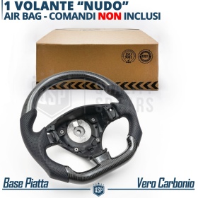 VOLANTE Deportivo para Maserati Quattroporte 5, Plano en Carbono y Piel | Reemplazo Ergonómico