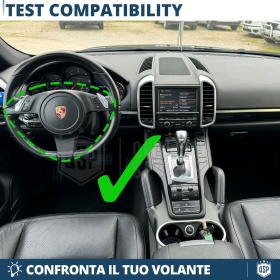 VOLANTE Deportivo para Porsche Cayenne 2 10-14, Plano Carbono y Piel | Reemplazo Ergonómico