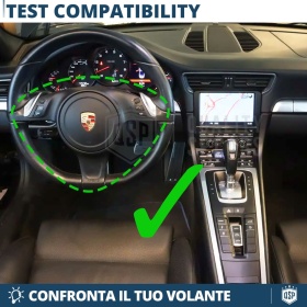 VOLANTE Deportivo para Porsche 911-991 11-15, Plano Carbono y Piel | Reemplazo Ergonómico