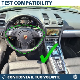 VOLANTE Deportivo para Porsche Boxster 981, Plano Carbono y Piel | Reemplazo Ergonómico