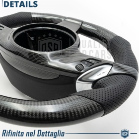 VOLANTE Deportivo para Porsche Boxster 981, Plano Carbono y Piel | Reemplazo Ergonómico
