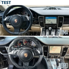 VOLANTE Deportivo para Porsche Panamera 09-16, Plano Carbono y Piel | Reemplazo Ergonómico
