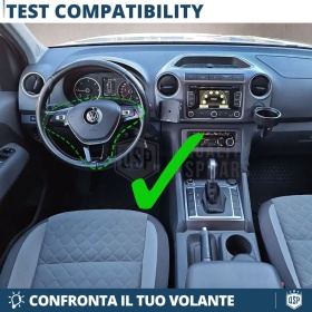 VOLANTE Deportivo para VW Amarok desde 2016, Plano en Carbono y Piel | Reemplazo Ergonómico